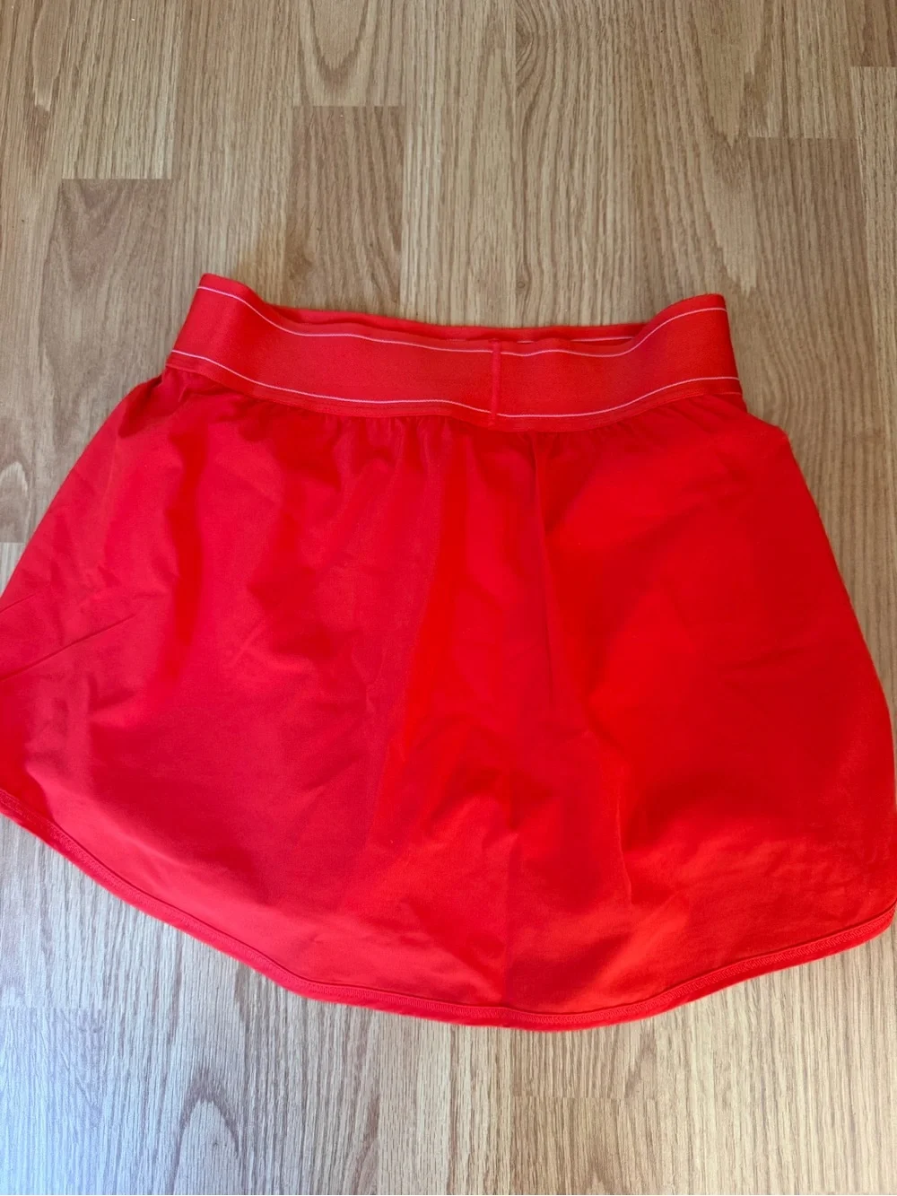 ALO Yoga Red Athletic Skort with Logo Waistband